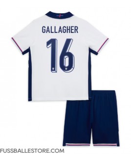 Günstige England Conor Gallagher #16 Heimtrikotsatz Kinder EM 2024 Kurzarm (+ Kurze Hosen)